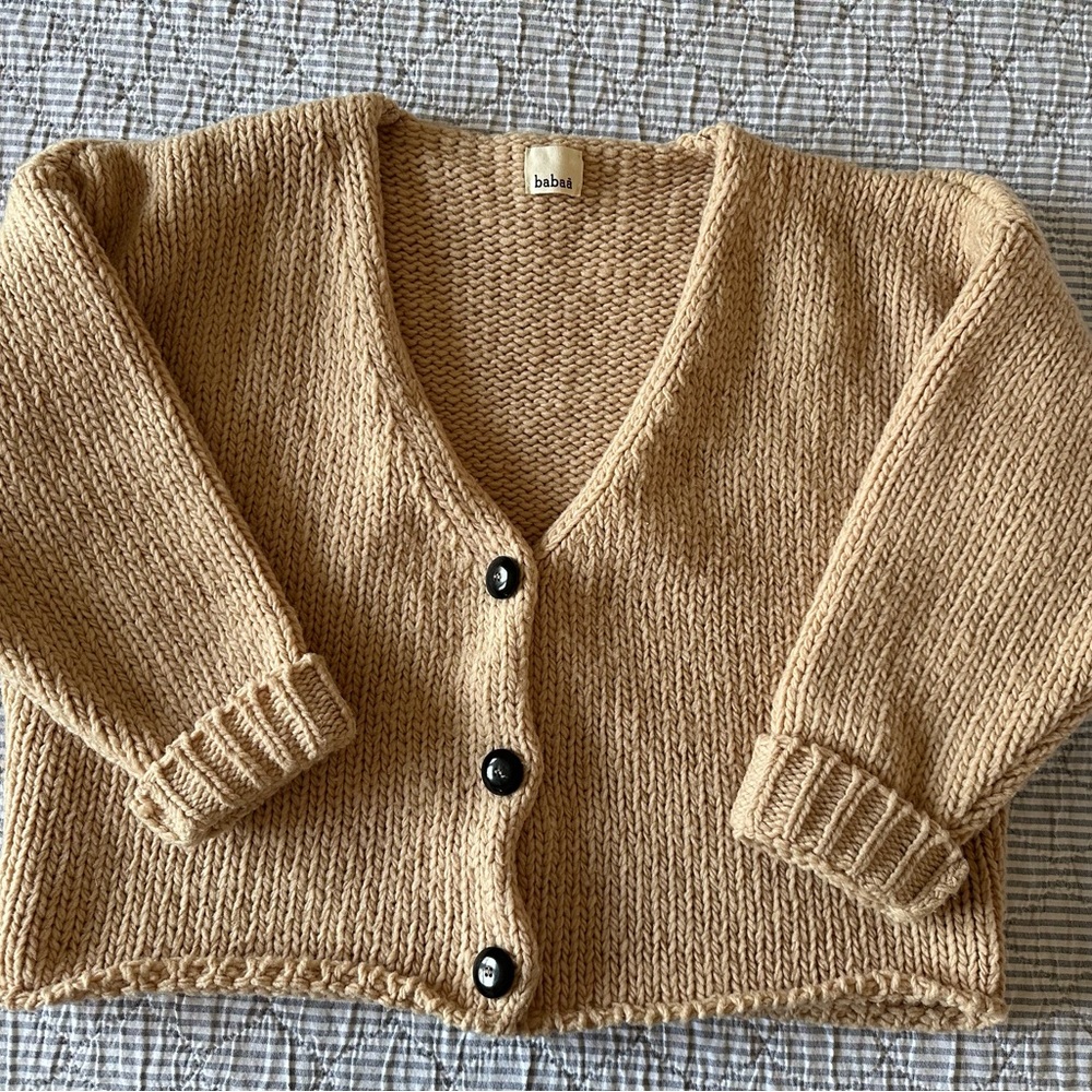 Babaa Tan Women's Cardigan Sweater